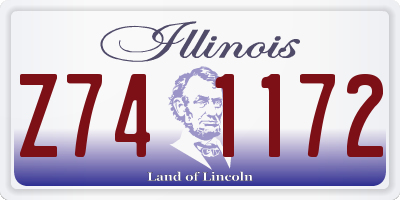 IL license plate Z741172