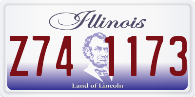 IL license plate Z741173