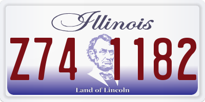 IL license plate Z741182