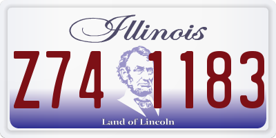 IL license plate Z741183