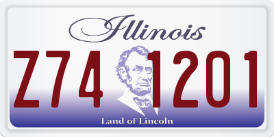 IL license plate Z741201