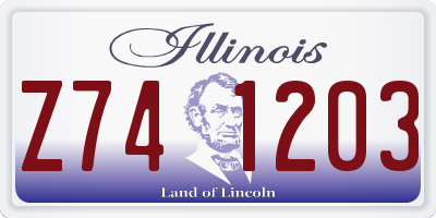 IL license plate Z741203