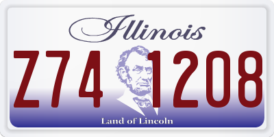 IL license plate Z741208