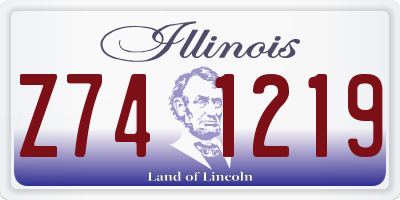 IL license plate Z741219