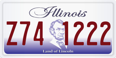IL license plate Z741222