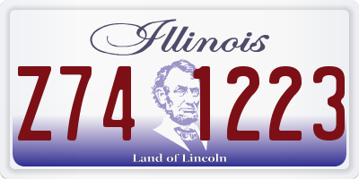 IL license plate Z741223