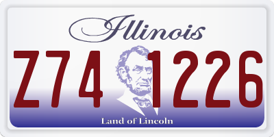 IL license plate Z741226