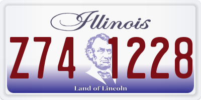 IL license plate Z741228