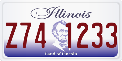 IL license plate Z741233