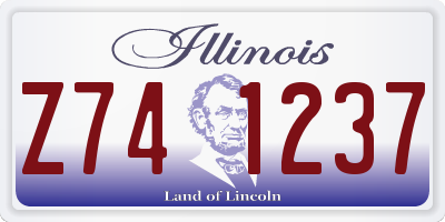 IL license plate Z741237