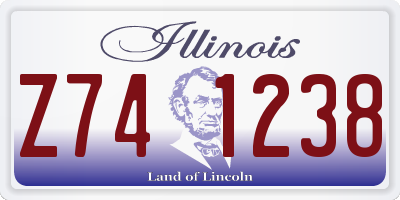 IL license plate Z741238