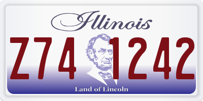 IL license plate Z741242