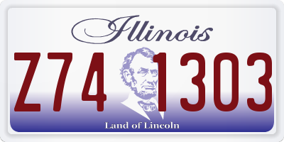 IL license plate Z741303
