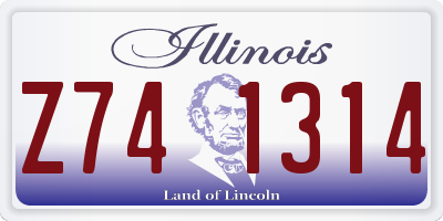 IL license plate Z741314