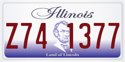 IL license plate Z741377