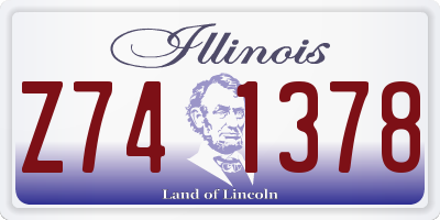 IL license plate Z741378