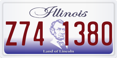 IL license plate Z741380