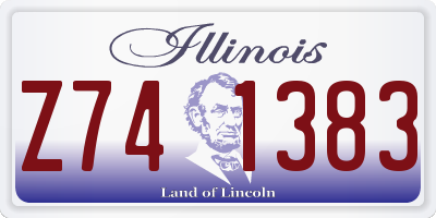 IL license plate Z741383