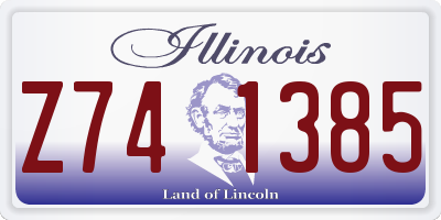 IL license plate Z741385