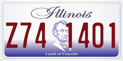 IL license plate Z741401