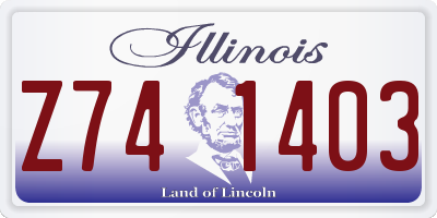 IL license plate Z741403