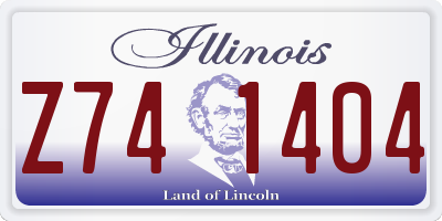 IL license plate Z741404