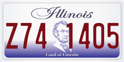 IL license plate Z741405