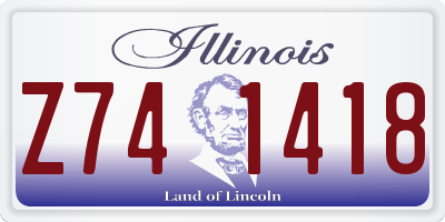 IL license plate Z741418