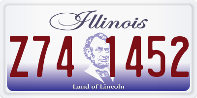 IL license plate Z741452