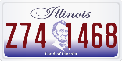 IL license plate Z741468