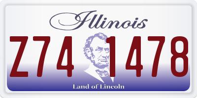IL license plate Z741478
