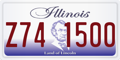 IL license plate Z741500