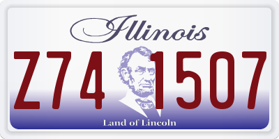 IL license plate Z741507