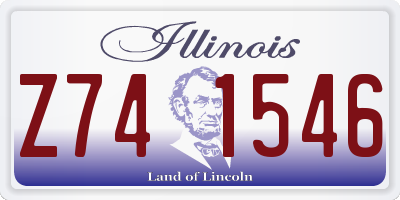 IL license plate Z741546