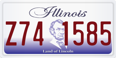 IL license plate Z741585