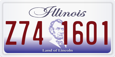 IL license plate Z741601