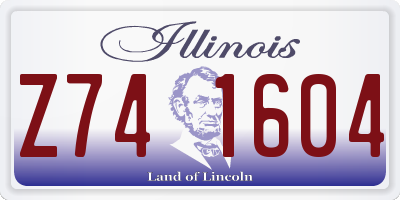 IL license plate Z741604