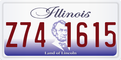 IL license plate Z741615
