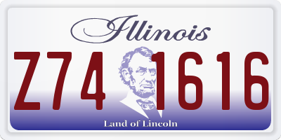 IL license plate Z741616