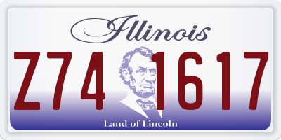 IL license plate Z741617