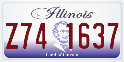 IL license plate Z741637