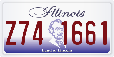 IL license plate Z741661