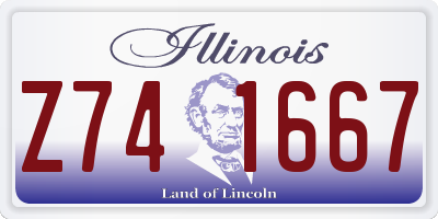 IL license plate Z741667