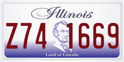 IL license plate Z741669