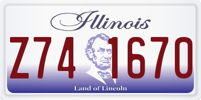 IL license plate Z741670