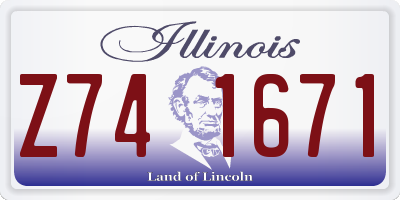 IL license plate Z741671