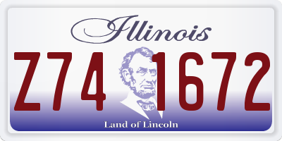 IL license plate Z741672