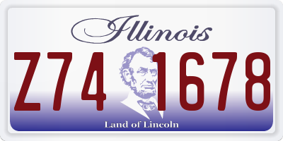 IL license plate Z741678
