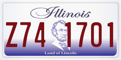 IL license plate Z741701
