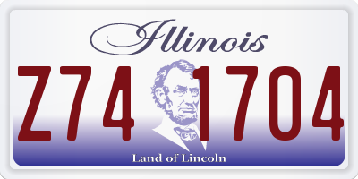IL license plate Z741704